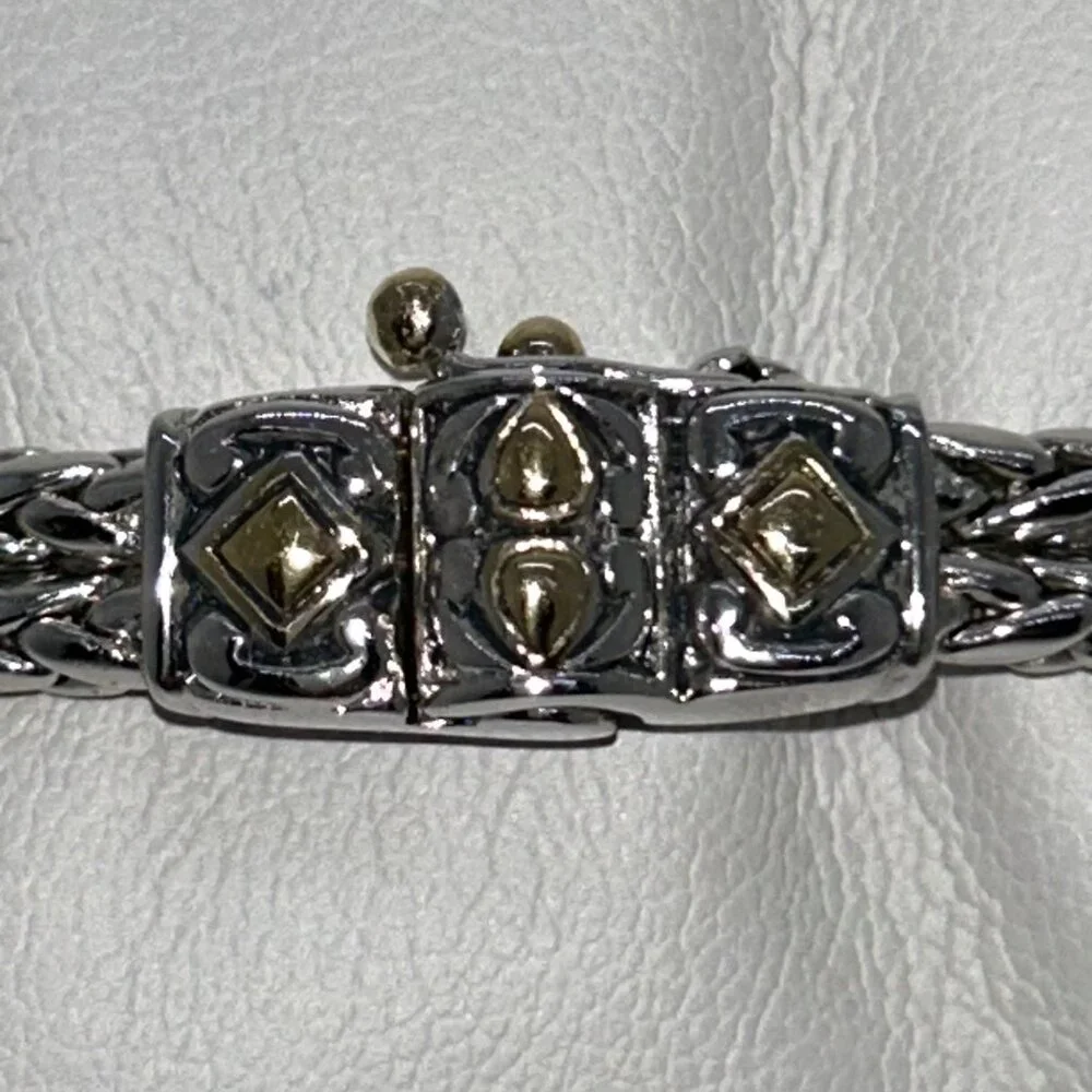 John Medeiros 2-Strand Bracelet Rhodium-Plated Bracelet Champagne Crystal - Picture 3 of 15